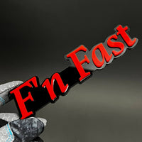 1PC F'n Fast 3D Acrylic Badge - Car Truck Emblem Fender Tailgate Trunk Sticker