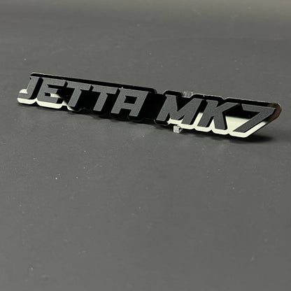 1PC JETTA MK7 3D Acrylic Badge - Car Truck Emblem Fender Tailgate Trunk Sticker