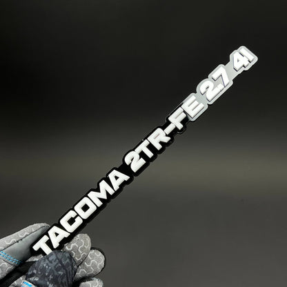 1PC TACOMA 2TR-FE 27.4l 3D Acrylic Badge - Car Truck Emblem Fender Sticker