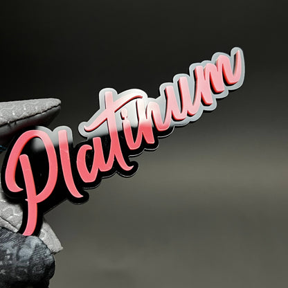 1PC Platinum 3D Acrylic Badge - Car Truck Emblem Fender Tailgate Trunk Sticker