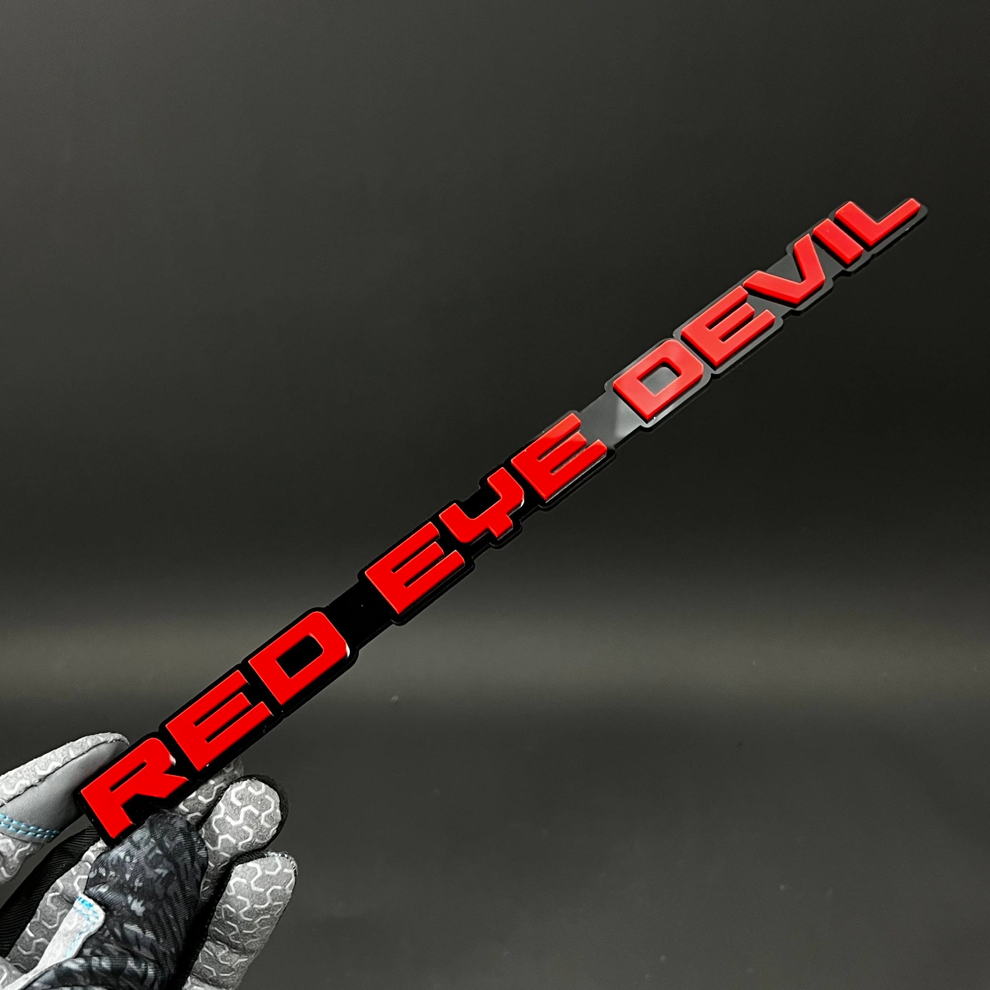 1PC RED EYE DEVIL 3D Acrylic Badge - Car Truck Emblem Fender Sticker