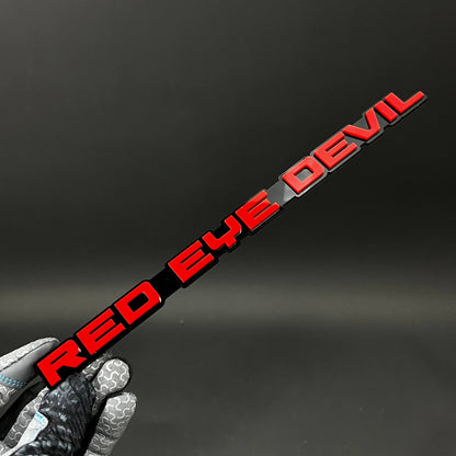1PC RED EYE DEVIL 3D Acrylic Badge - Car Truck Emblem Fender Sticker