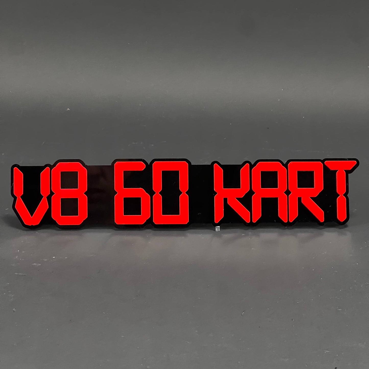 1PC V8 GO KART 3D Acrylic Badge - Car Truck Emblem Fender Tailgate Trunk Sticker