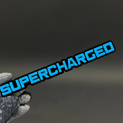 1PC SUPERCHARGED 3D Acrylic Badge - Car Truck Emblem Fender Sticker