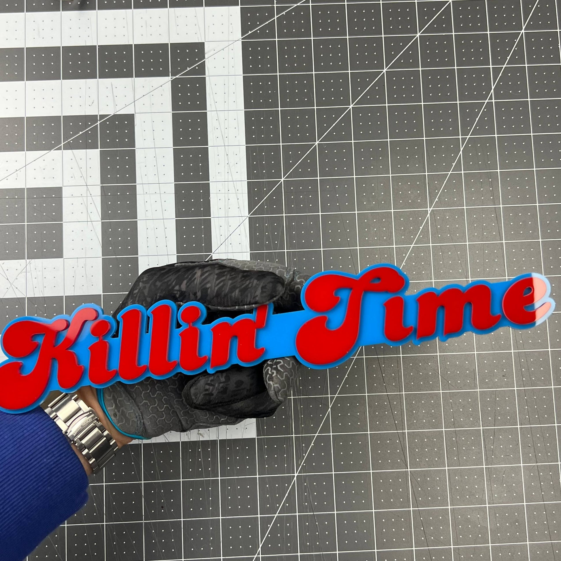 Killin' Time 3D Acrylic Badge - Car Truck Emblem Fender Tailgate Trunk Sticker
