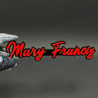1PC Mary Francis 3D Acrylic Badge - Car Truck Emblem Fender Sticker