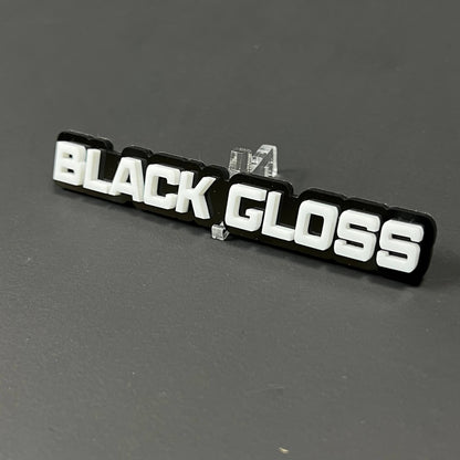 1PC BLACK GLOSS 3D Acrylic Badge - Car Truck Emblem Fender Sticker
