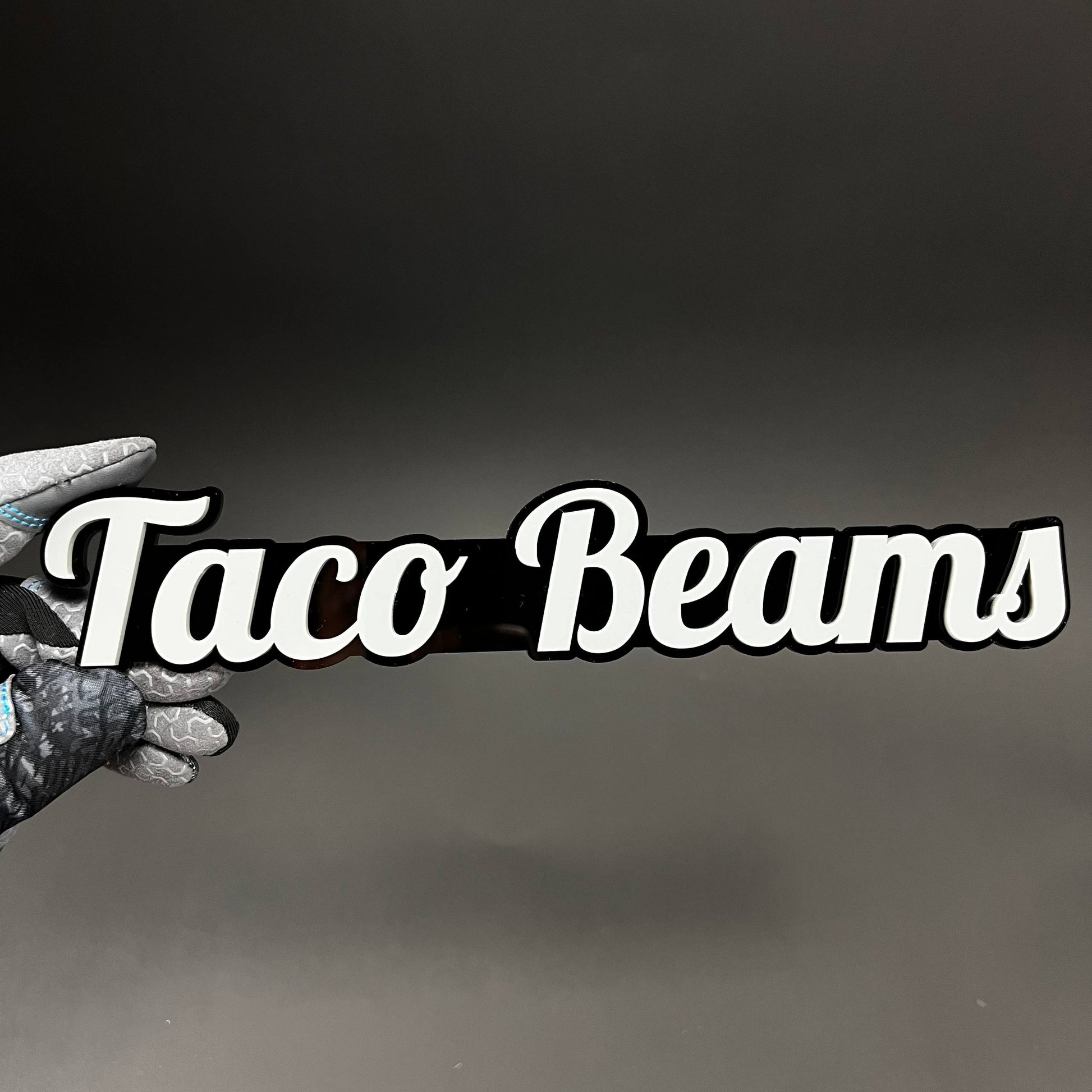 1PC Taco Beams 3D Acrylic Badge - Car Truck Emblem Fender Tailgate Trunk Sticker