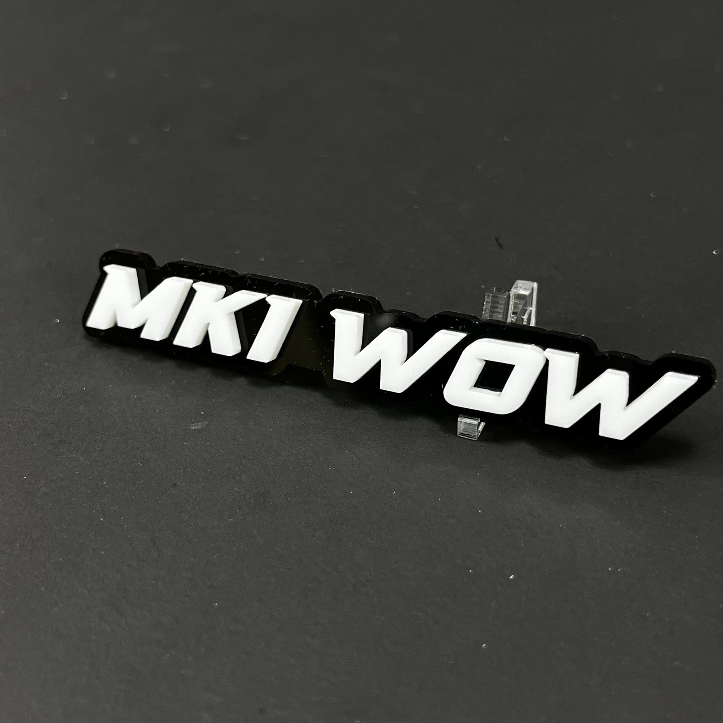 1PC MKI WOW 3D Acrylic Badge - Car Truck Emblem Fender Tailgate Trunk Sticker