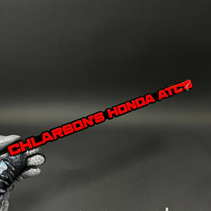 1PC CHLARSON'S HONDA ATC3 3D Acrylic Badge - Car Truck Emblem Fender Sticker