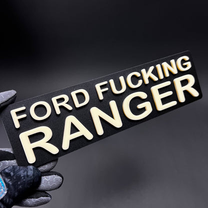 1PC FORD FUCKING RANGER 3D Acrylic Badge - Car Truck Emblem Fender Sticker