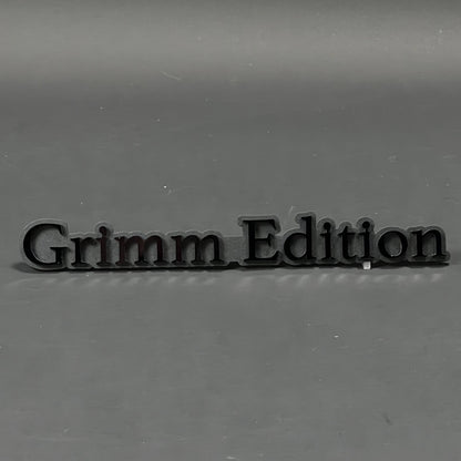 1PC Grimm Edition 3D Acrylic Badge - Car Truck Emblem Fender Sticker