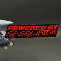 1PC POWERED BY SASQUATCH 3D Acrylic Badge - Car Truck Emblem Fender Sticker