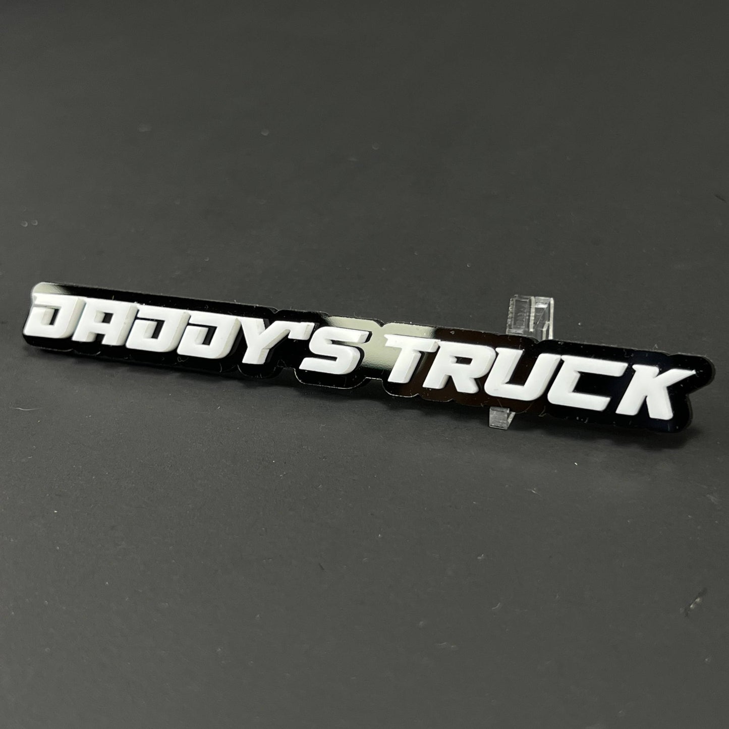 1PC DADDY'S TRUCK 3D Acrylic Badge - Car Truck Emblem Fender Sticker