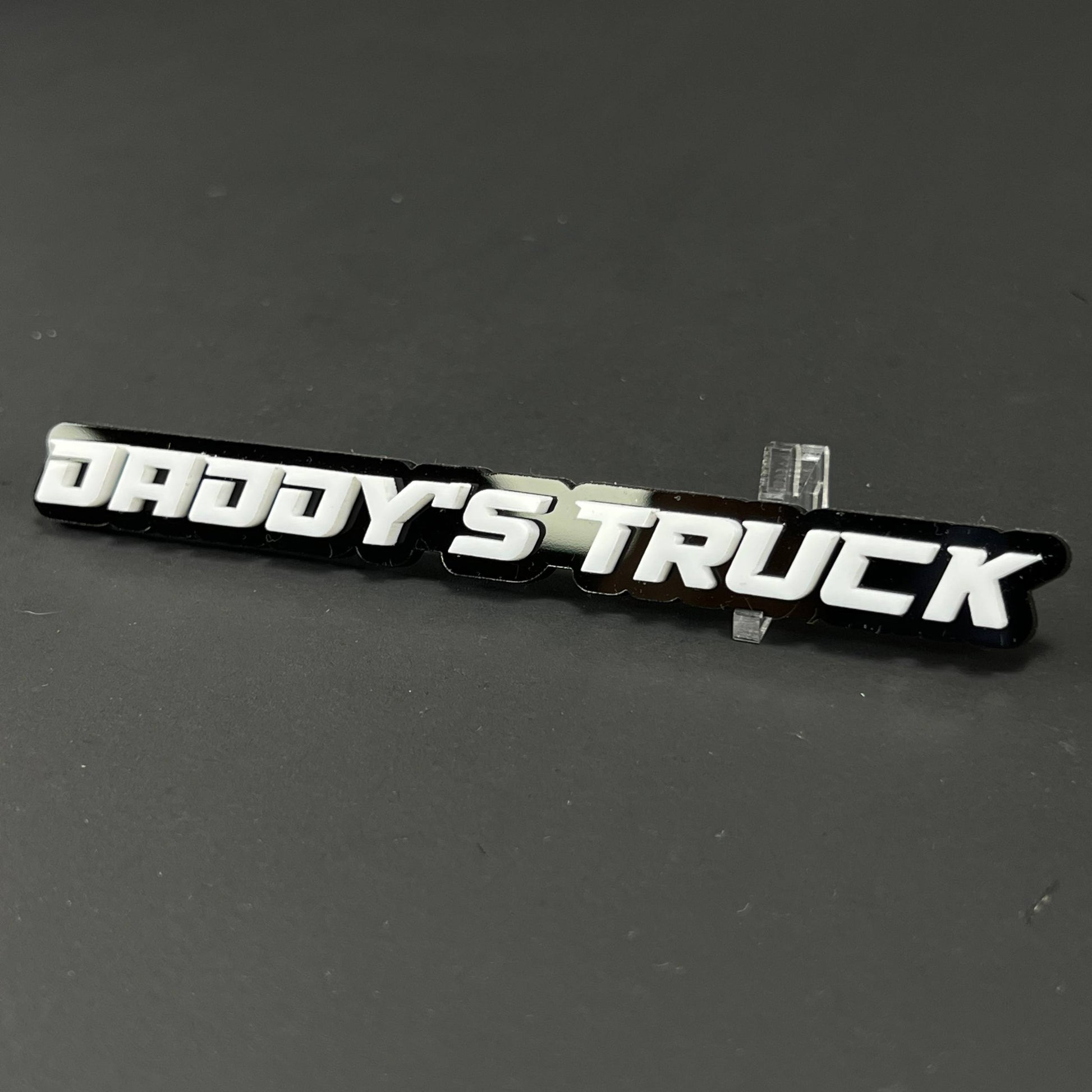 1PC DADDY'S TRUCK 3D Acrylic Badge - Car Truck Emblem Fender Sticker