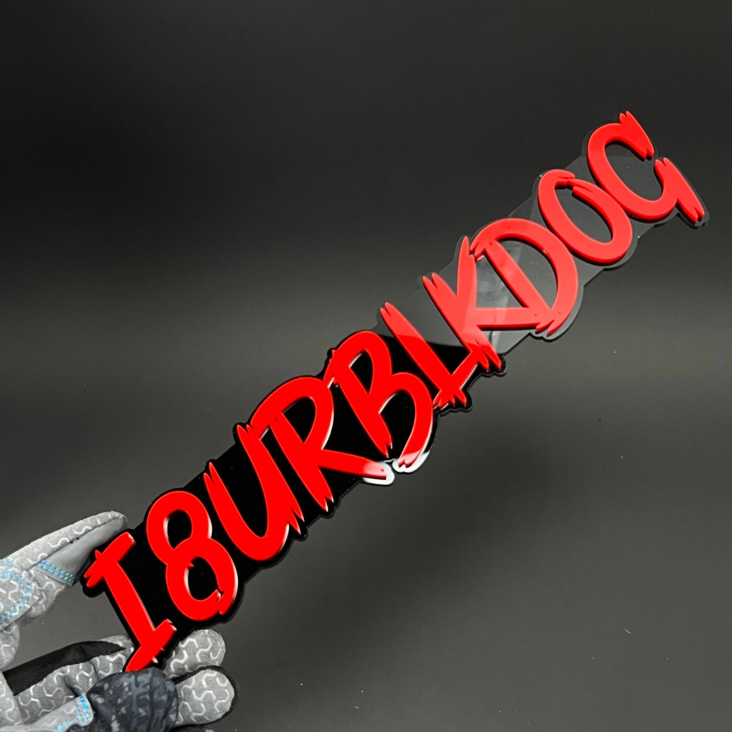 1PC I8URBLKDOG 3D Acrylic Badge - Car Truck Emblem Fender Tailgate Trunk Sticker