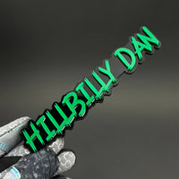 1PC HILLBILLY DAN 3D Acrylic Badge - Car Truck Emblem Fender Sticker