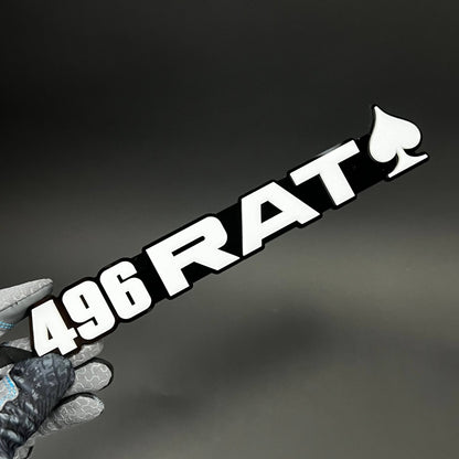 1PC 496 RAT 3D Acrylic Badge - Car Truck Emblem Fender Tailgate Trunk Sticker