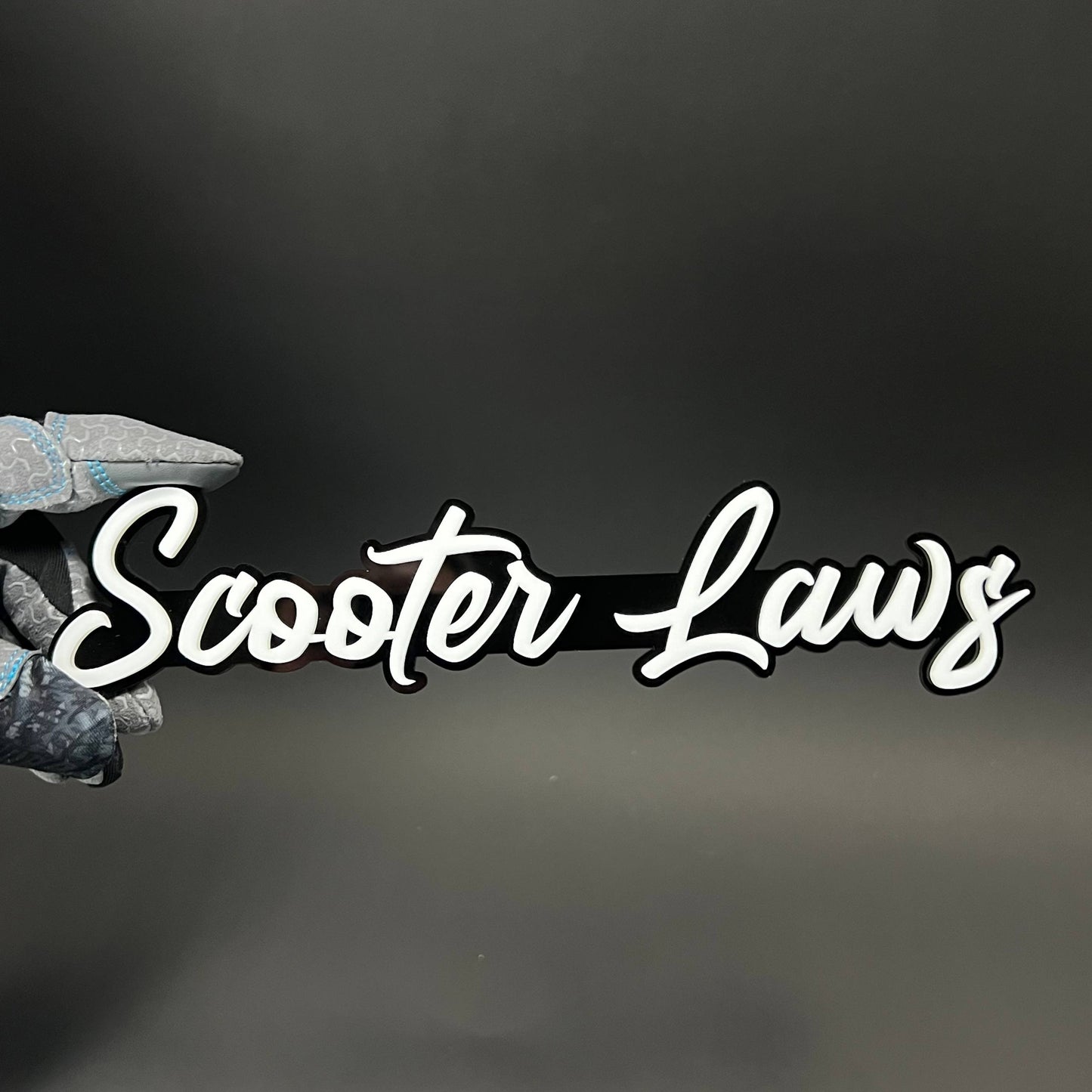 1PC Scooter Laws 3D Acrylic Badge - Car Truck Emblem Fender Sticker