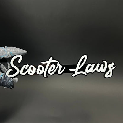 1PC Scooter Laws 3D Acrylic Badge - Car Truck Emblem Fender Sticker