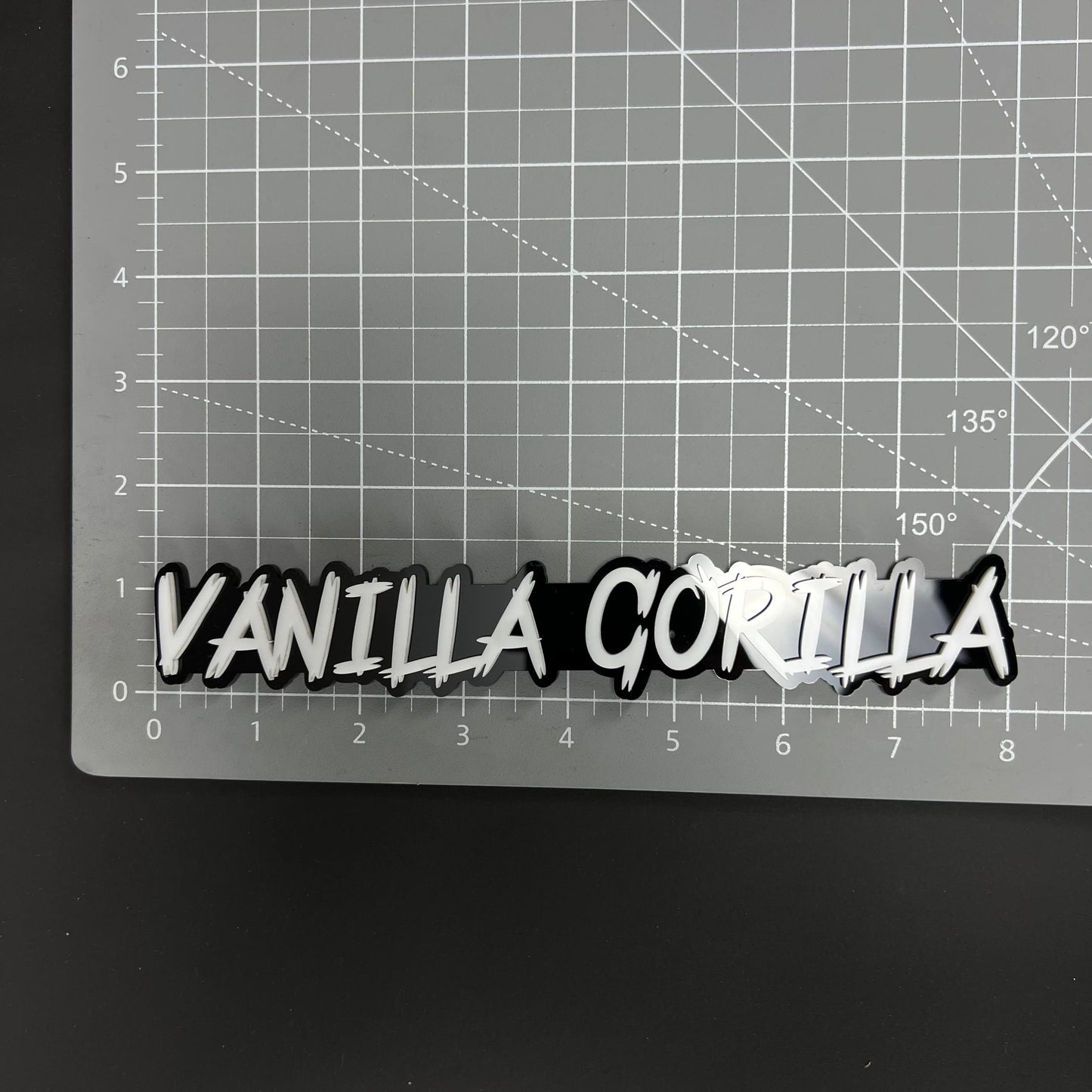 1PC VANILLA GORILLA 3D Acrylic Badge - Car Truck Emblem Fender Sticker