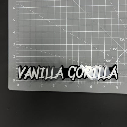 1PC VANILLA GORILLA 3D Acrylic Badge - Car Truck Emblem Fender Sticker