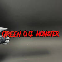 1PC GREEN O.G. MONSTER 3D Acrylic Badge - Car Truck Emblem Fender Sticker