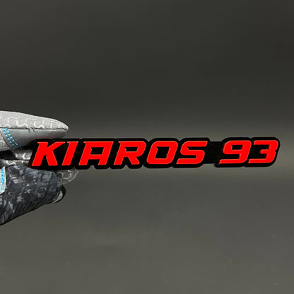 1PC KIAROS 93 3D Acrylic Badge - Car Truck Emblem Fender Tailgate Trunk Sticker