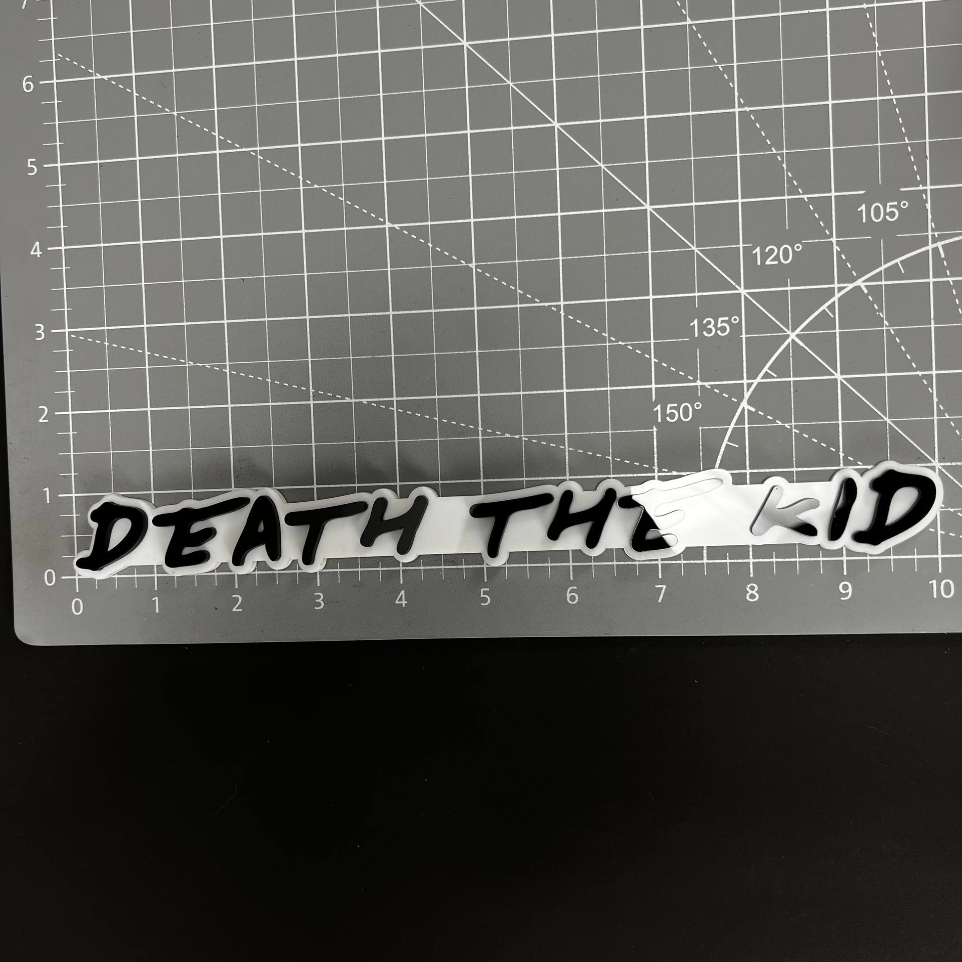 1PC DEATH THE KID 3D Acrylic Badge - Car Truck Emblem Fender Sticker
