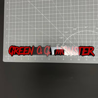 1PC GREEN O.G. MONSTER 3D Acrylic Badge - Car Truck Emblem Fender Sticker