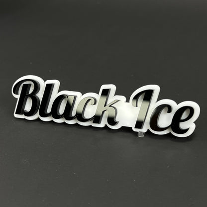 1PC Black Ice 3D Acrylic Badge - Car Truck Emblem Fender Tailgate Trunk Sticker