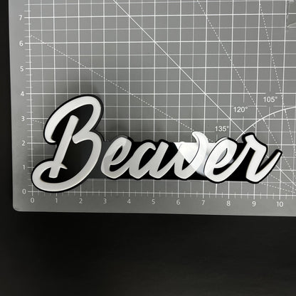 1PC Beaver 3D Acrylic Badge - Car Truck Emblem Fender Tailgate Trunk Sticker