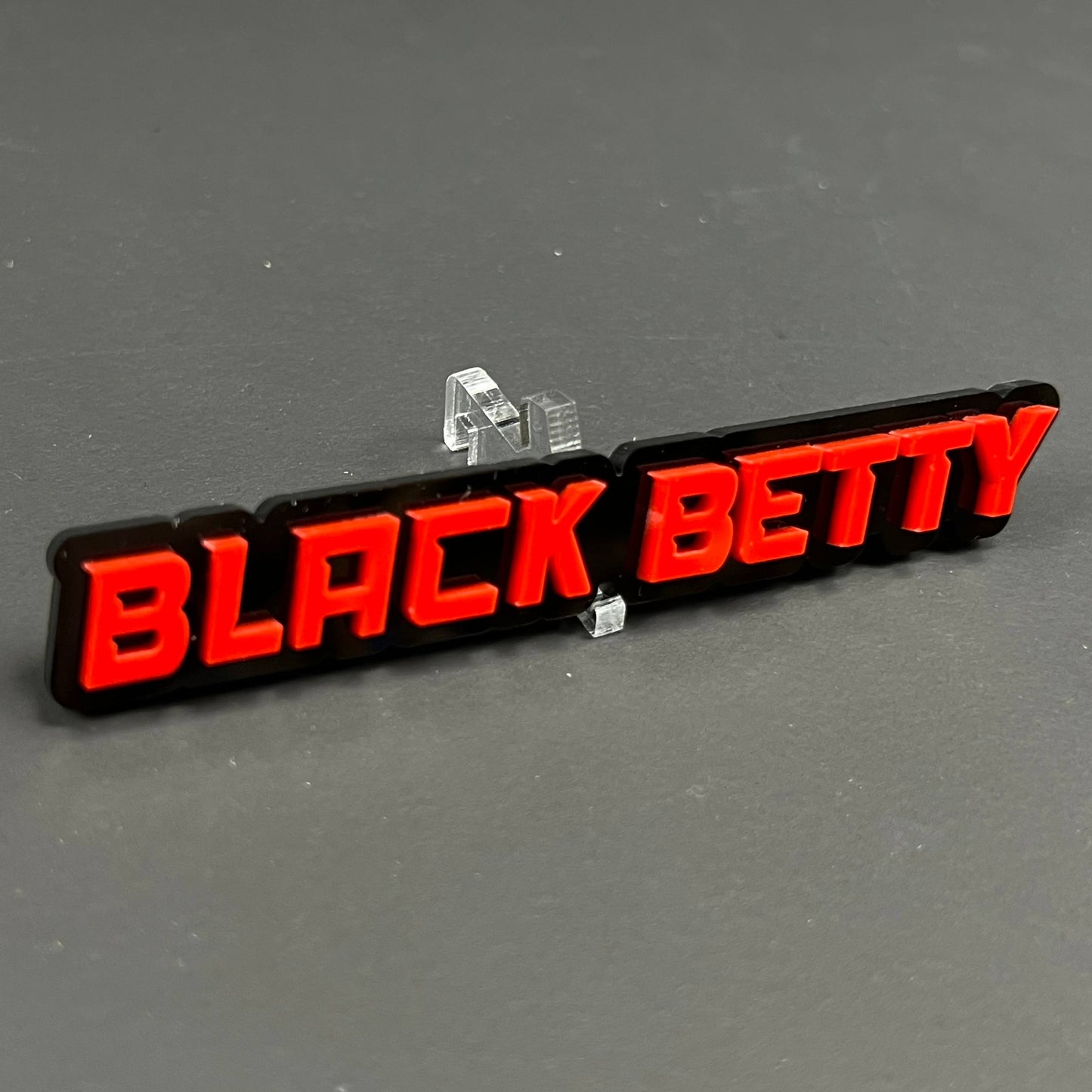 1PC BLACK BETTY 3D Acrylic Badge - Car Truck Emblem Fender Sticker