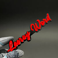 1PC Leeroy Word 3D Acrylic Badge - Car Truck Emblem Fender Sticker