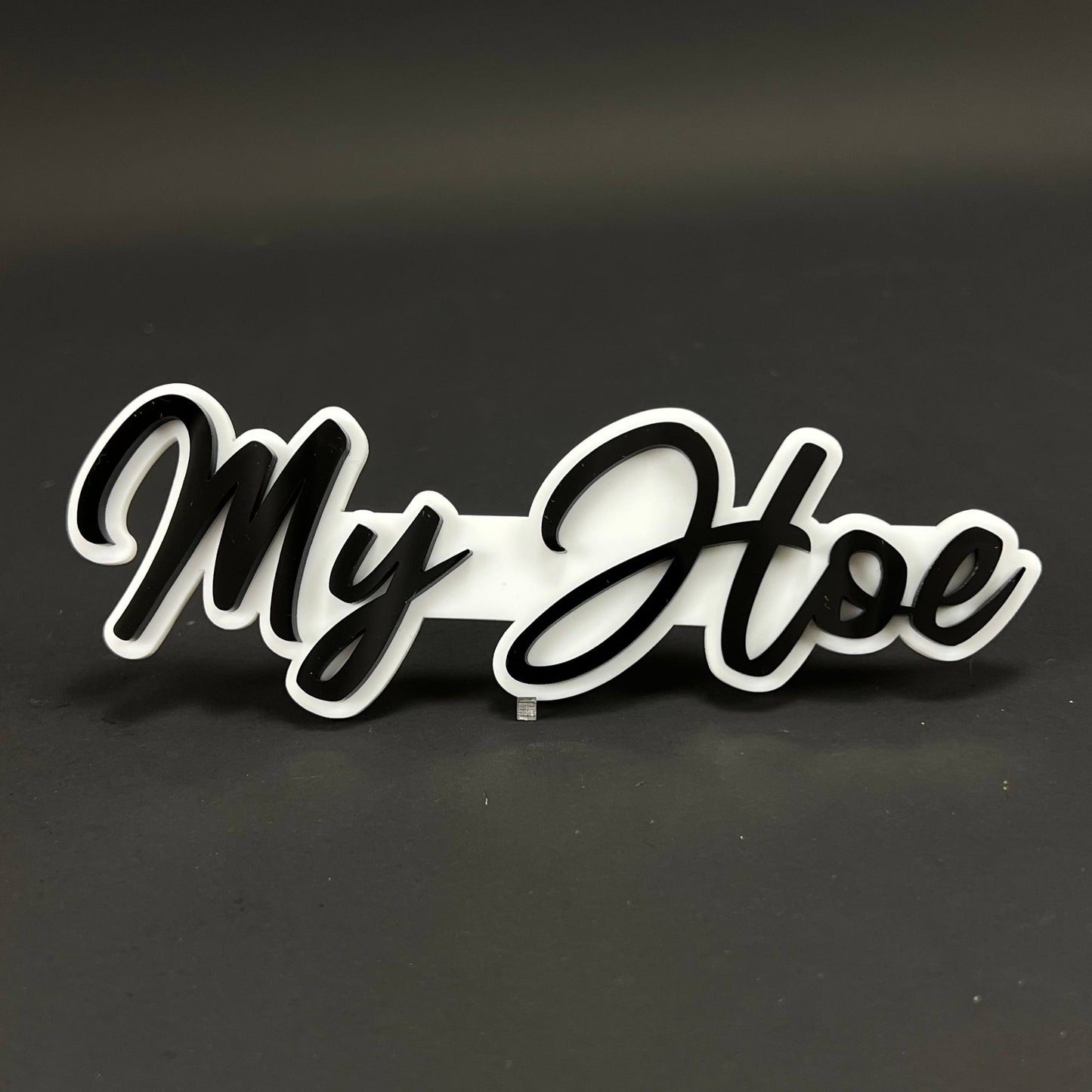 1PC My Hoe 3D Acrylic Badge - Car Truck Emblem Fender Tailgate Trunk Sticker