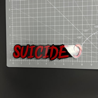 1PC SUICIDE 9 3D Acrylic Badge - Car Truck Emblem Fender Tailgate Trunk Sticker
