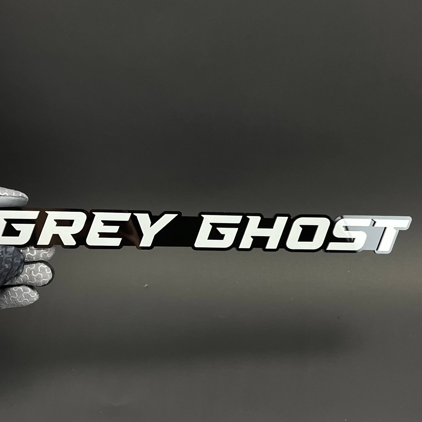 1PC GREY GHOST 3D Acrylic Badge - Car Truck Emblem Fender Tailgate Trunk Sticker