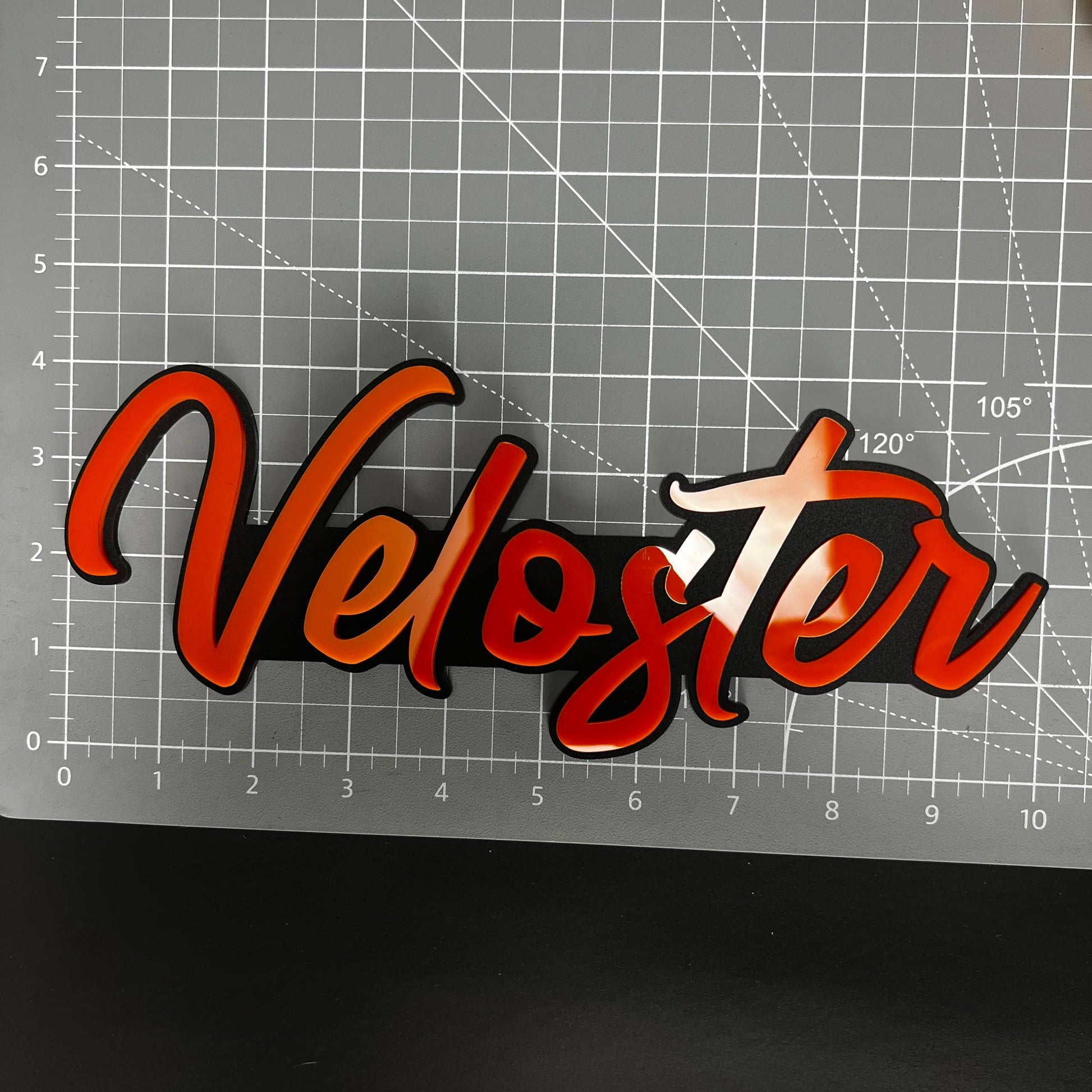 1PC Veloster 3D Acrylic Badge - Car Truck Emblem Fender Tailgate Trunk Sticker