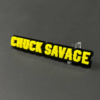 1PC CHUCK SAVAGE 3D Acrylic Badge - Car Truck Emblem Fender Sticker