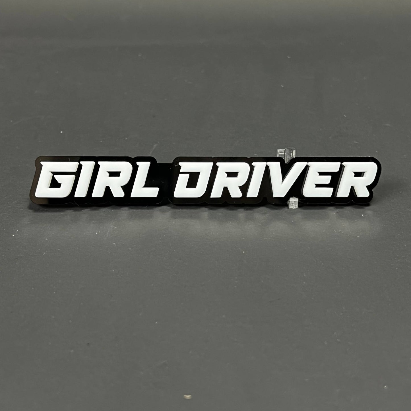 1PC GIRL DRIVER 3D Acrylic Badge - Car Truck Emblem Fender Sticker
