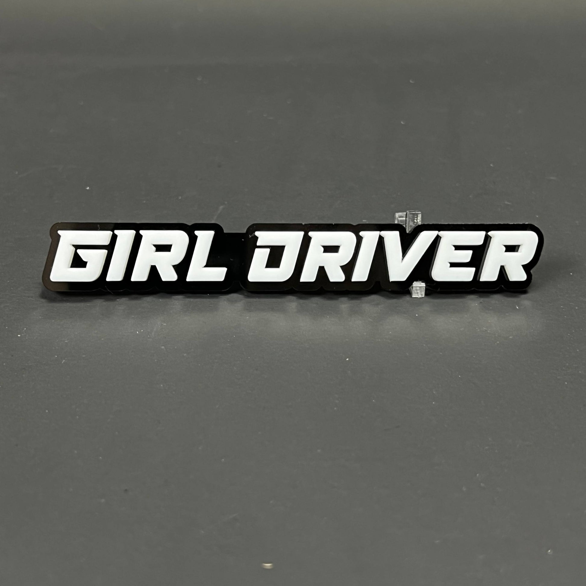 1PC GIRL DRIVER 3D Acrylic Badge - Car Truck Emblem Fender Sticker