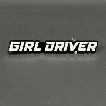 1PC GIRL DRIVER 3D Acrylic Badge - Car Truck Emblem Fender Sticker