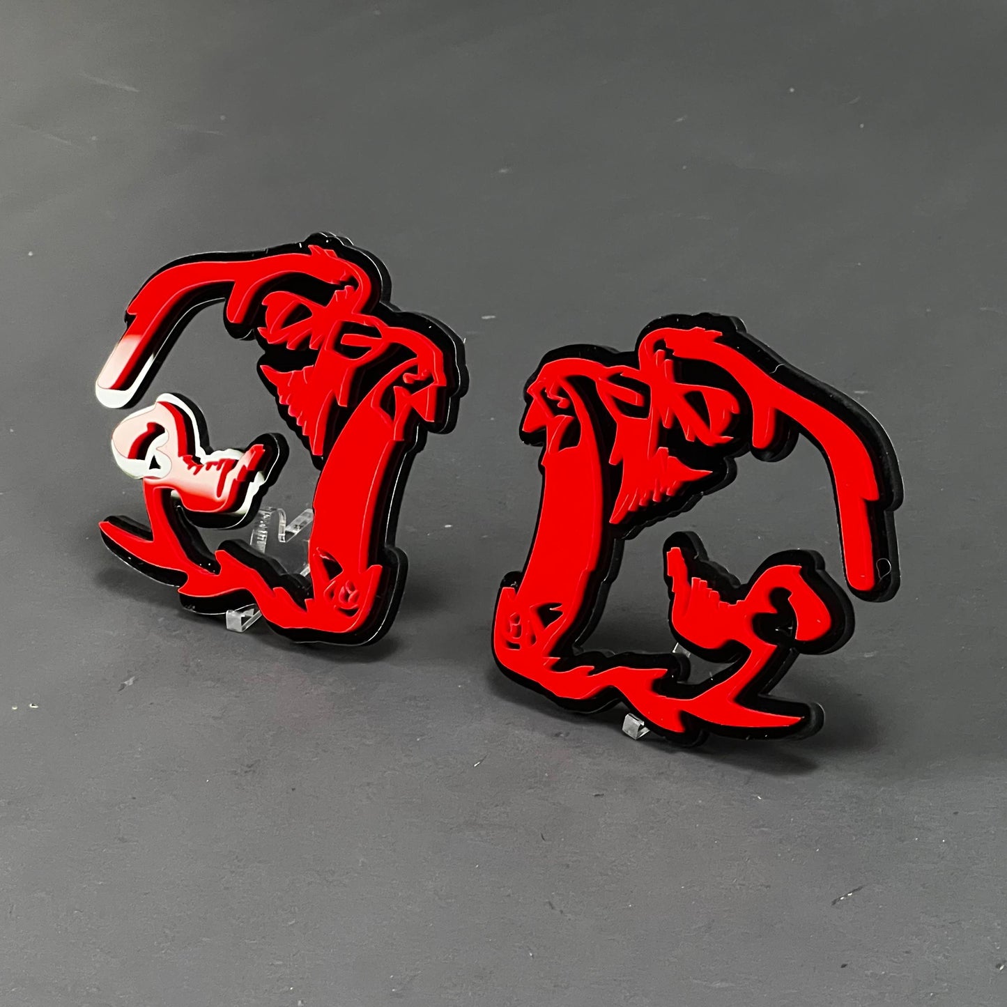 1PC Flexing Gorillas 3D Acrylic Badge - Car Truck Emblem Fender Sticker