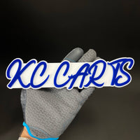 1PC KC CARTS 3D Acrylic Badge - Car Truck Emblem Fender Tailgate Trunk Sticker
