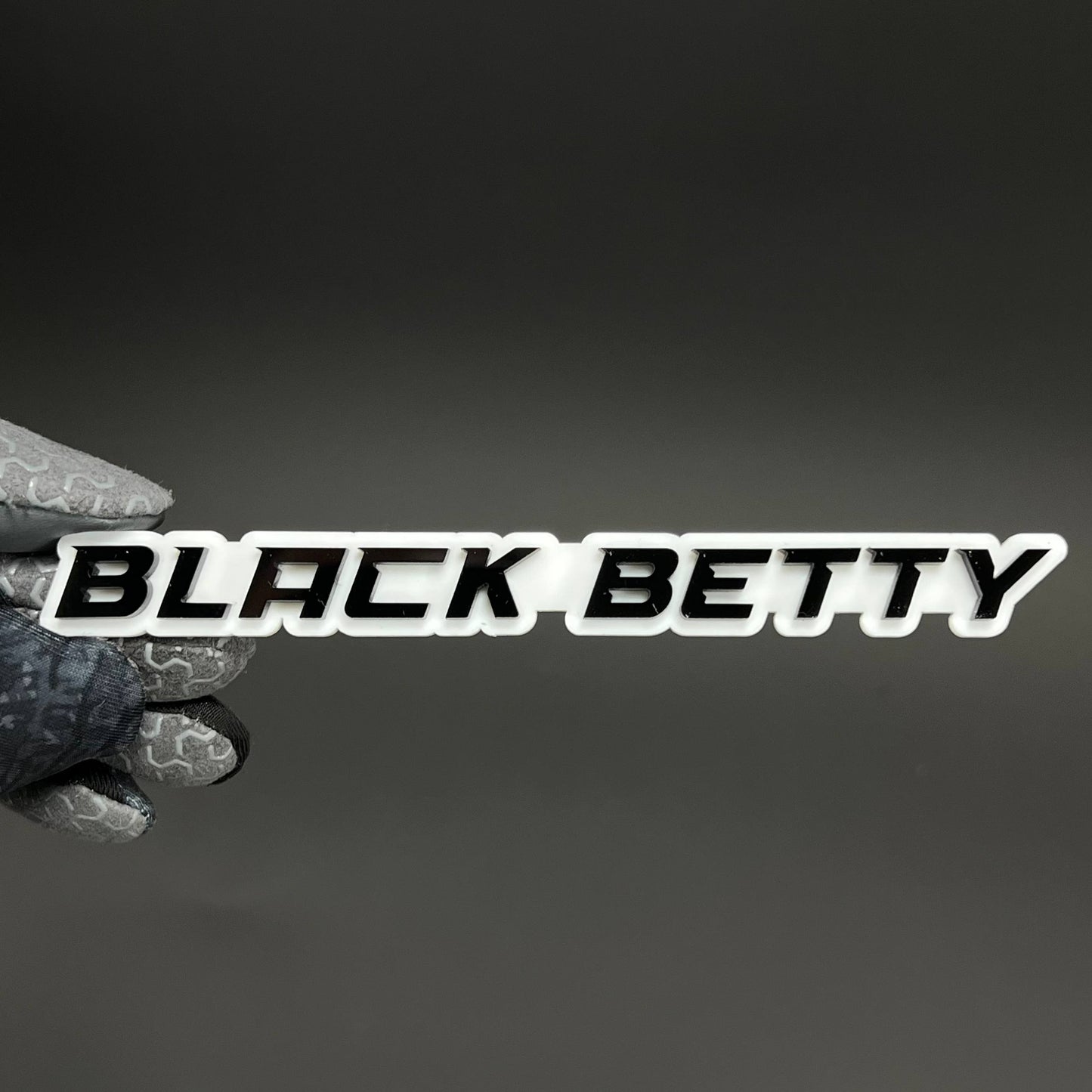 1PC Black Betty 3D Acrylic Badge - Car Truck Emblem Fender Sticker