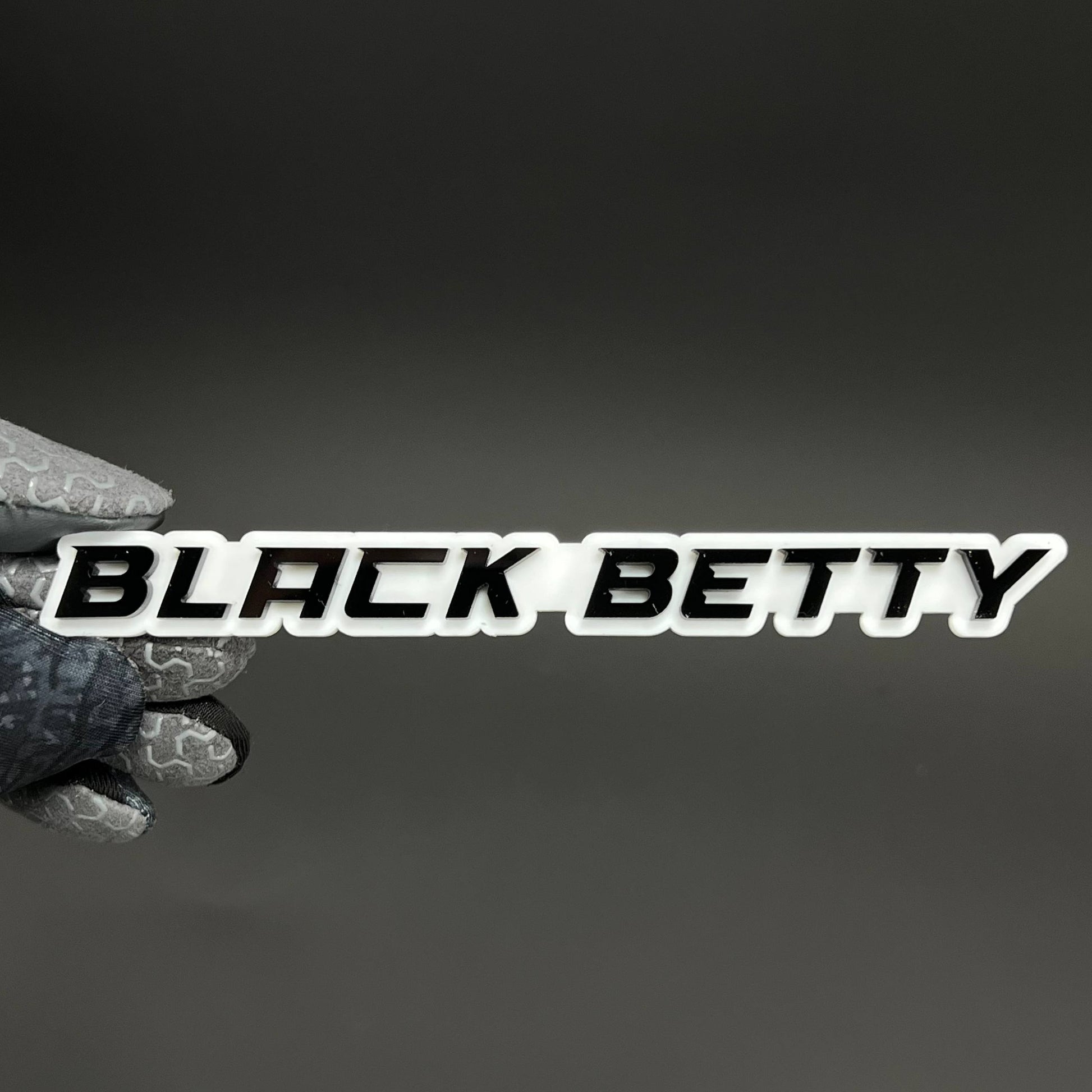 1PC Black Betty 3D Acrylic Badge - Car Truck Emblem Fender Sticker
