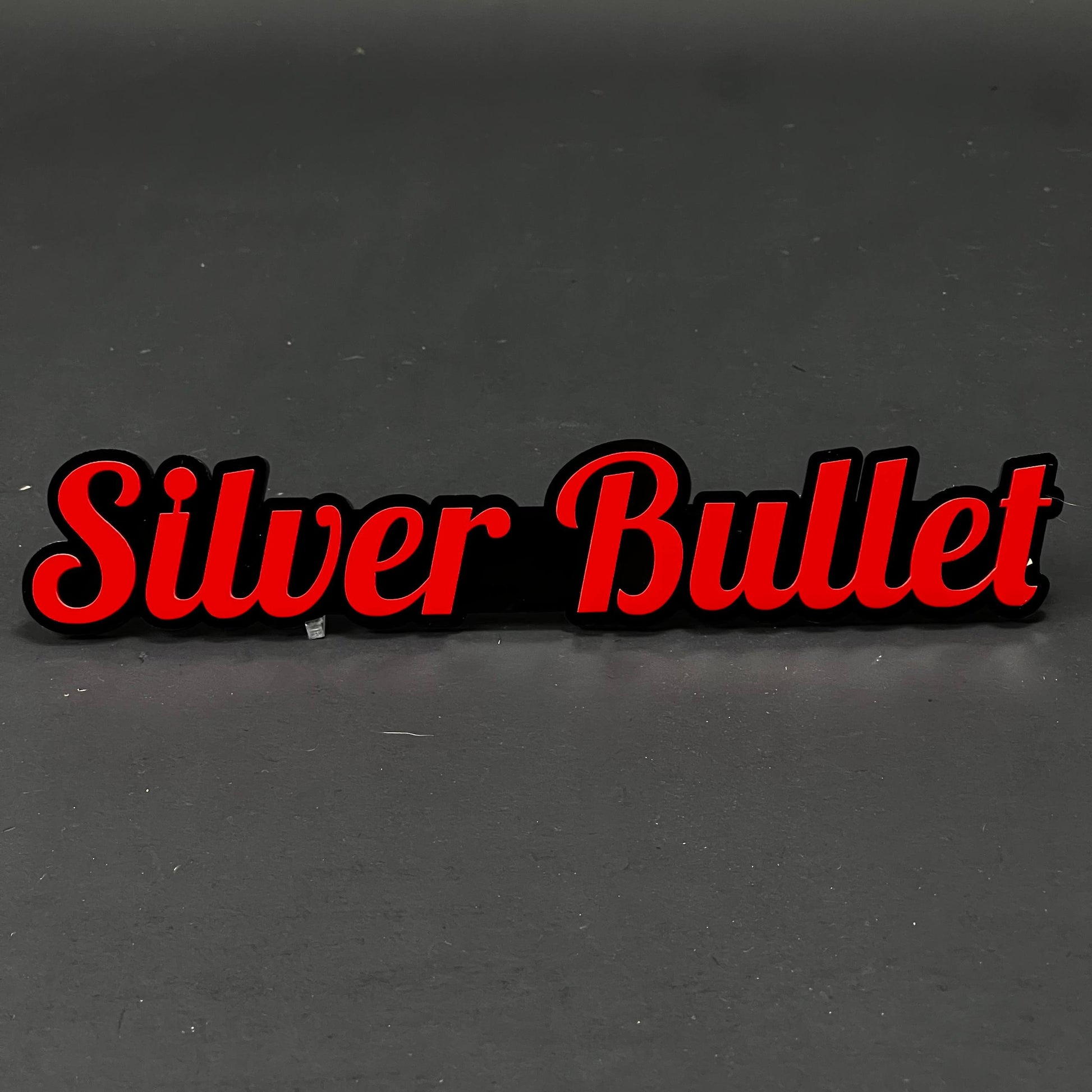 1PC Silver Bullet 3D Acrylic Badge - Car Truck Emblem Fender Sticker