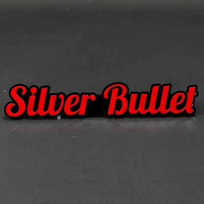 1PC Silver Bullet 3D Acrylic Badge - Car Truck Emblem Fender Sticker