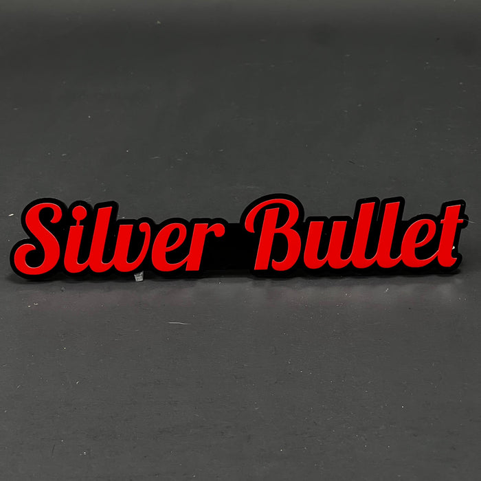 1PC Silver Bullet 3D Acrylic Badge - Car Truck Emblem Fender Sticker