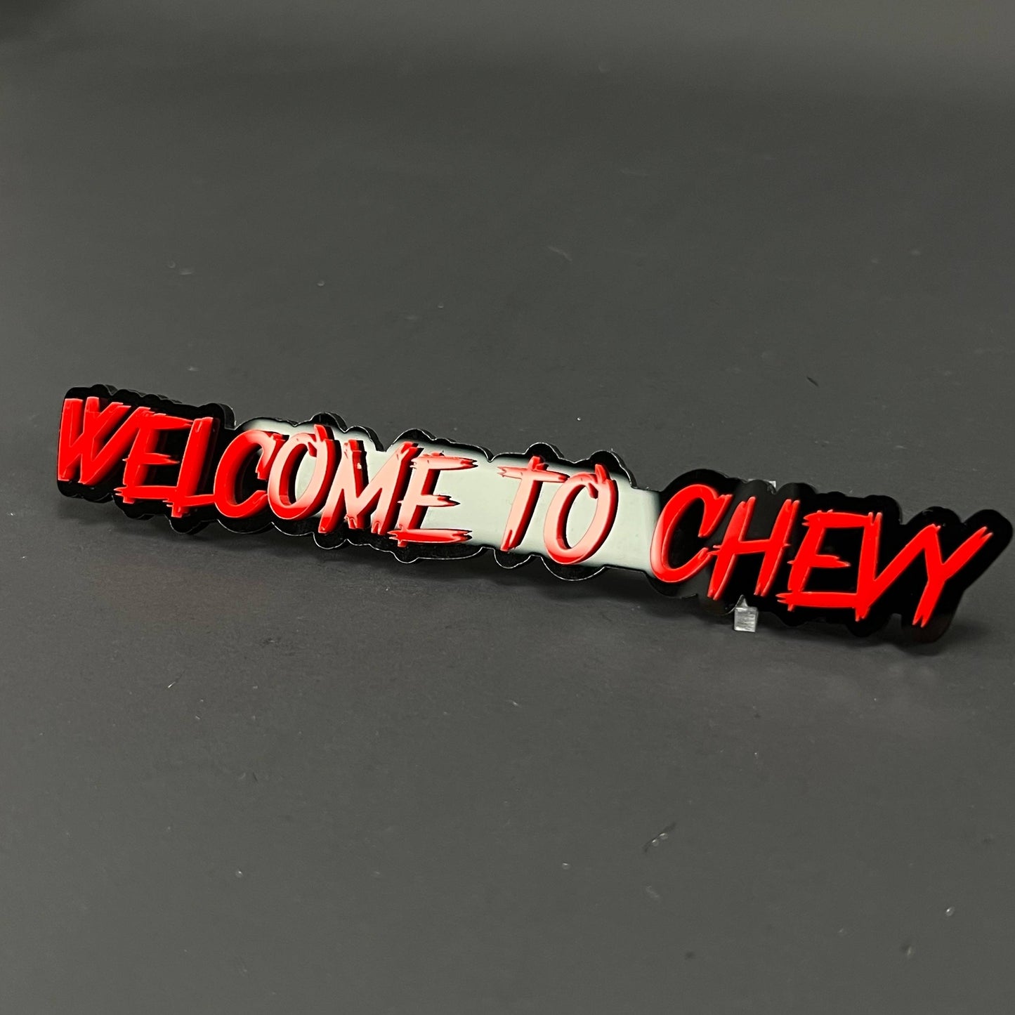 1PC WELCOME TO CHEVY 3D Acrylic Badge - Car Truck Emblem Fender Sticker